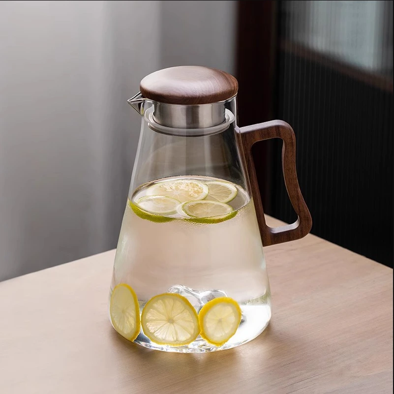 Japanese Style Glass Cold Water Jug Glass Insulated and Heat-resistant Large Capacity Juice Teapot Teacup Set for Home Use 1