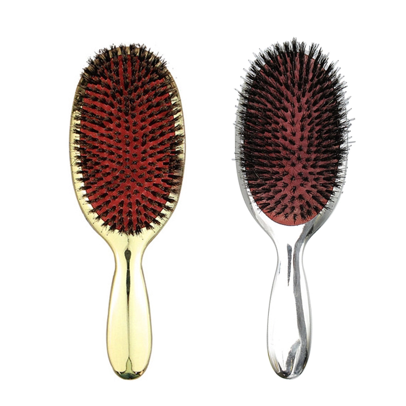 Customized Logo Oval Paddle and Cushion Wig Boar Mixed Nylon Hair Brush Private Label Boar Bristle Paddle Hair Extension Brush 1