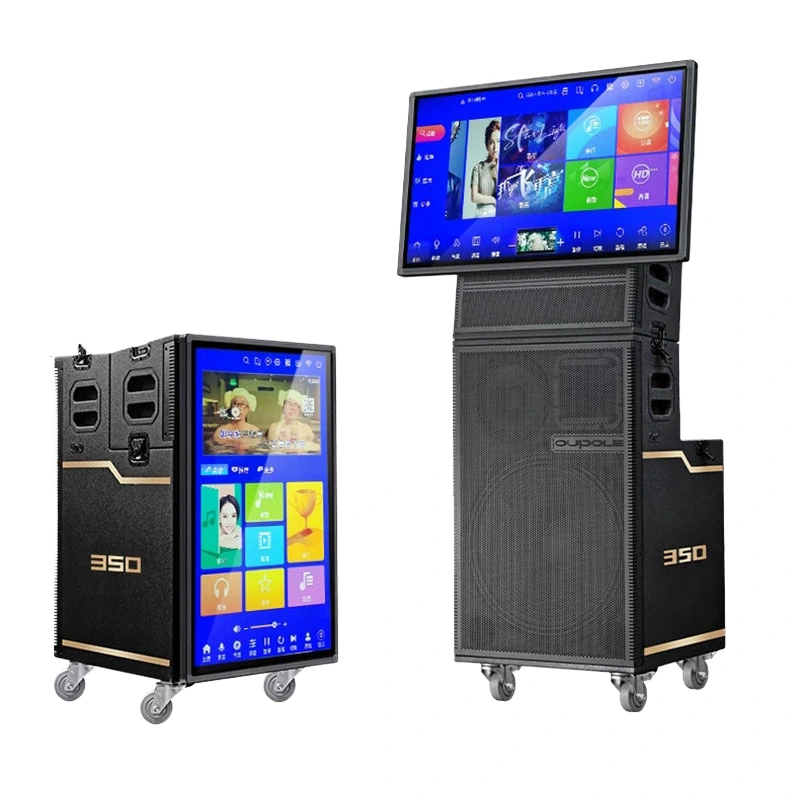 4000W High End HIFI Power 18 inch Smart WIFI Home Party Singing Machine 35'' 270° Roll Screen KTV Karaoke Player System Speaker BiNKO E350 1