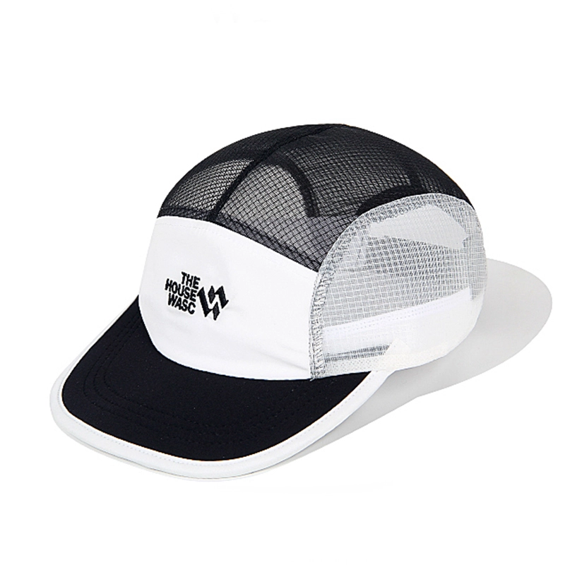 Cappello sportivo in rete di nylon con ricamo snapback a 5 pannelli 1