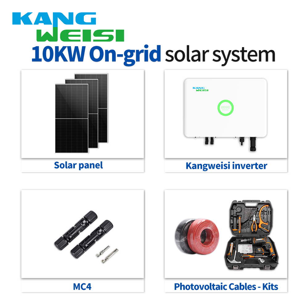Sistem Energi Surya Sistem PV Pembangkit Listrik Rumah 10kw 15kw On-grid 5