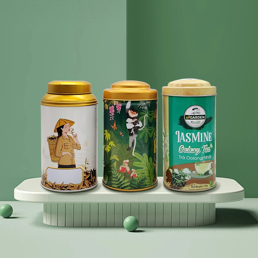 OEM Custom printed luxury food grade coffee bean gift tin box packaging airtight coffee tea tins canister 1