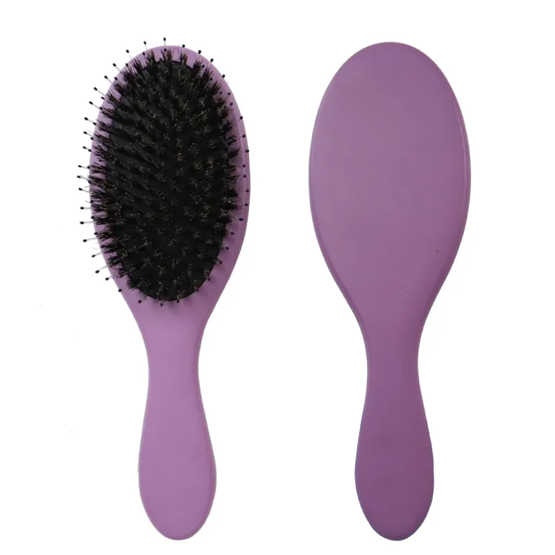 Bamboo Hair Brush for Hair Loss Wooden+nylon+boar Bristle Wood Color with Good Price 5
