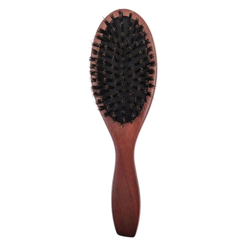 Hot selling three sizes nylon boar bristles hair brushes wooden paddle hair brushes 1