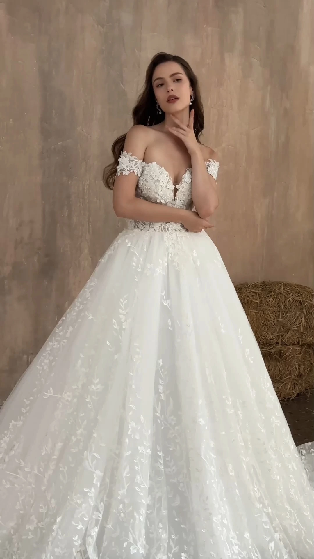 Off The Shoulder Sweetheart Neck Wedding Dresses Bridal Gown 1