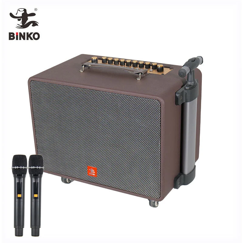 Nuevos productos de estilo de vida Altavoces profesionales con carrito para exteriores Amplificador de bajo eléctrico Caja de música de madera Soporte USB/TF/AUX/GT/entrada MIC BiNKO YX-6520 1