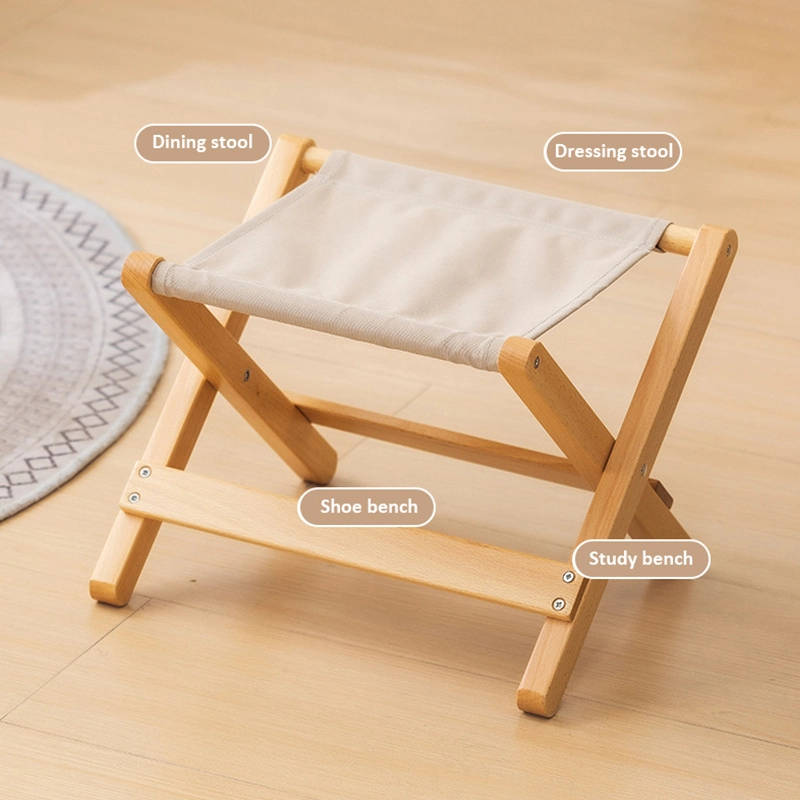 Silla de exteriores para acampar, taburete portátil, silla de pesca, Mazar, picnic, arte de haya cruda, taburete pequeño plegable para ocio 1