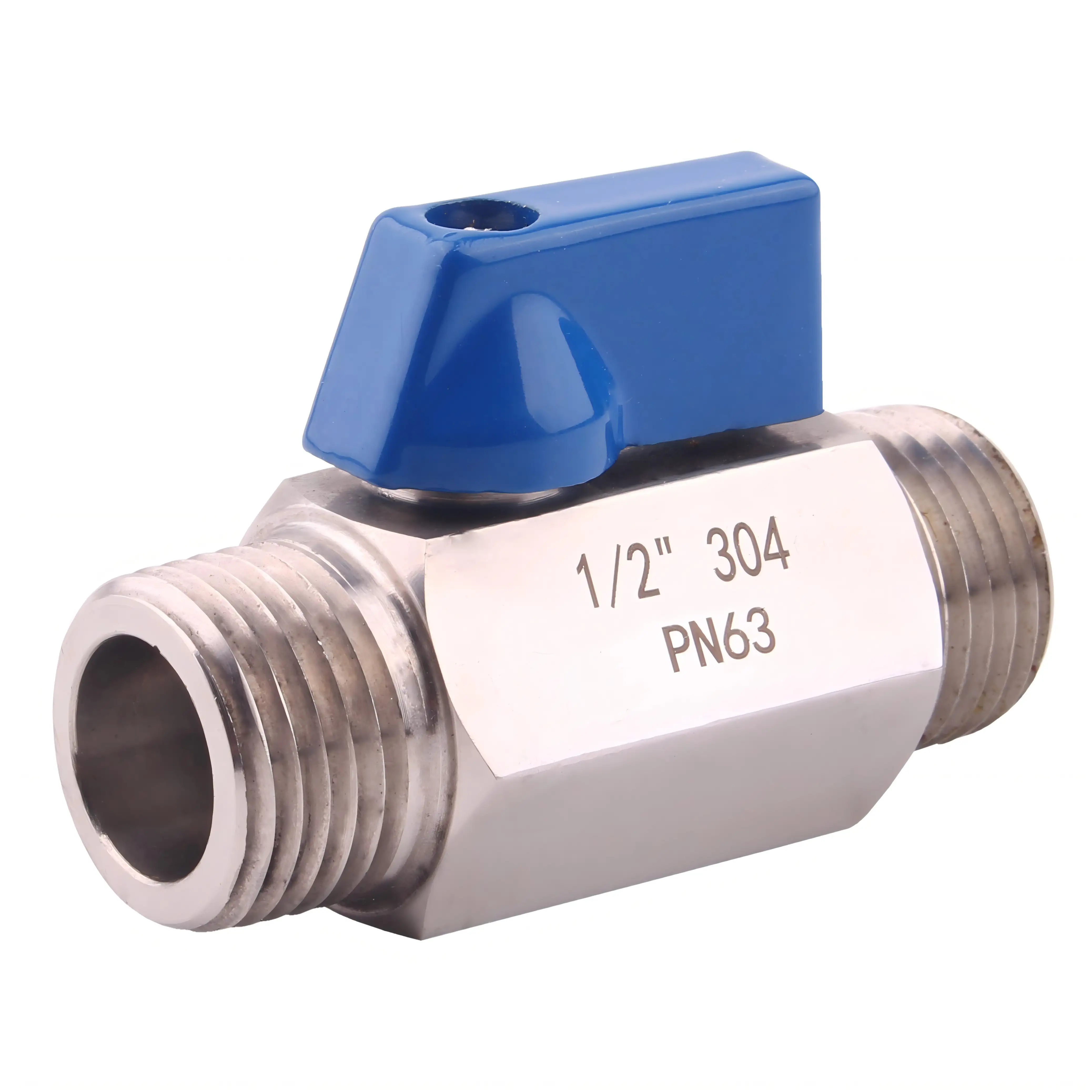 HY Stainless Steel 304 316 Male NPT BSP BSPT Threaded PN63 1000 PSI Mini Ball Valve 1