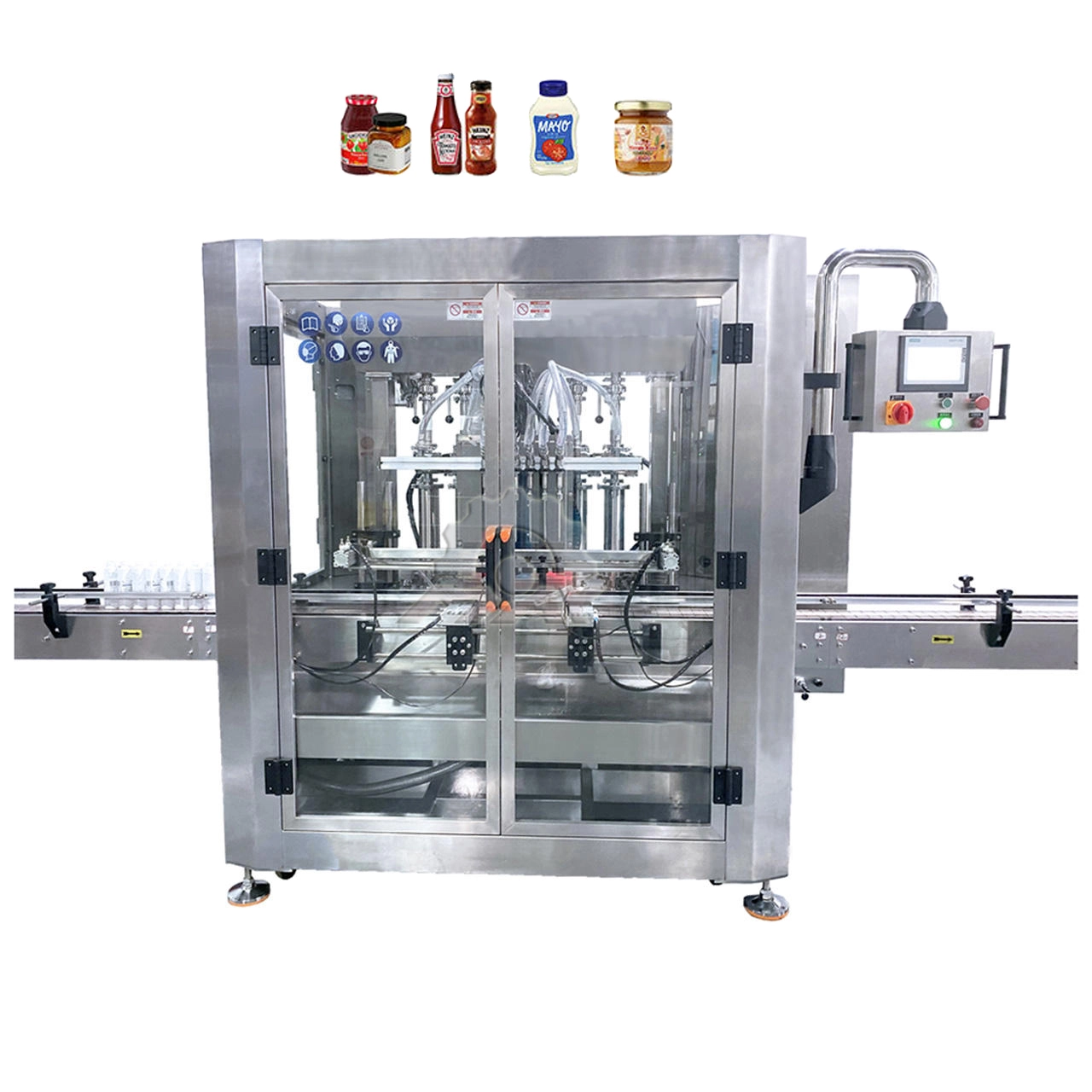 Automatic 6 Heads Piston Filling Machine For Liquid Sauce Paste 1