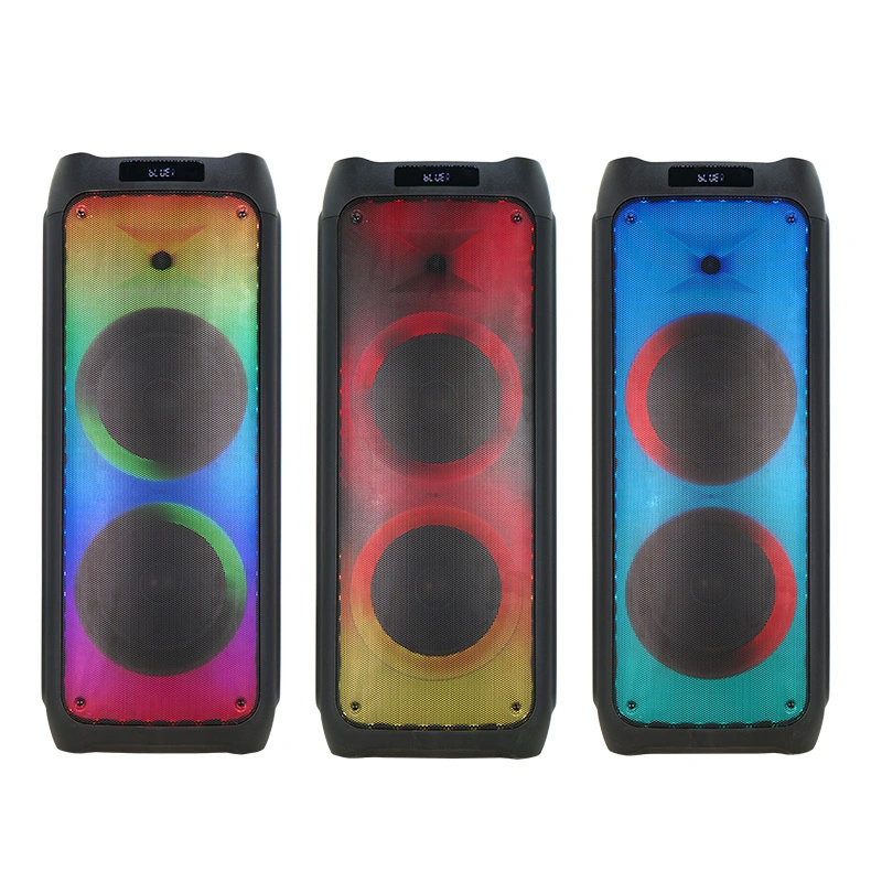 Dual 10-Inch 70W Bluetooth Speaker Box with RGB LED Light Wireless Party Speakers Karaoke Computer Battery Power Source BiNKO YX-32109 1