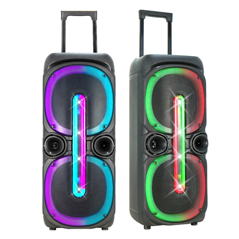 Up To 20H Playtime 10-Inch RGB LED Light Wireless Bluetooth Trolley Speaker Mid Bass Karaoke Home Theatre Mobile Phone Stage Use BiNKO YX-32108 1