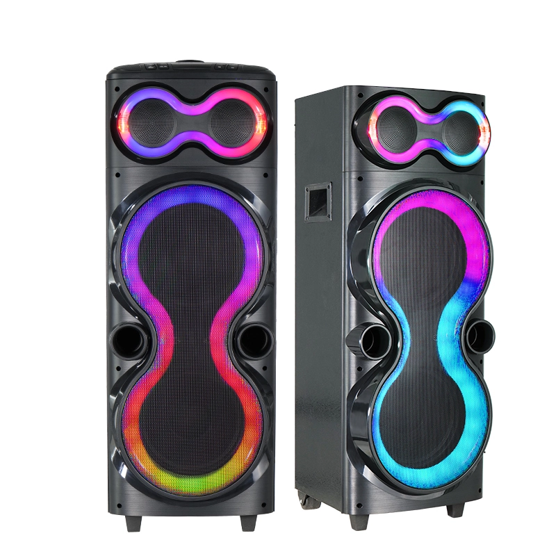 Alto-falantes Bluetooth duplos à prova d'água de 10 polegadas ao ar livre Festas de DJ Iluminação LED RGB 100W de potência Karaokê Alto-falante de emparelhamento de dente azul BiNKO YX-101P 1