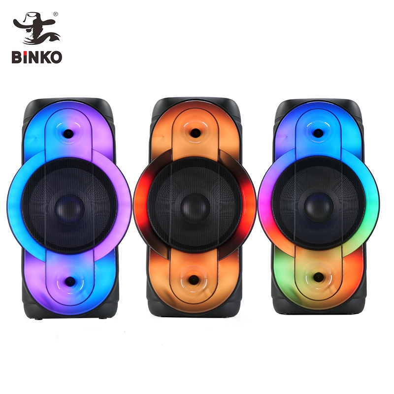 12'' USB Wireless Bluetooth Subwoofer Speakers RGB Light Best Sound Quality Karaoke 30W Auxiliary Battery Operated For Home/Outdoor/Party/Beach BiNKO YX-1208 1