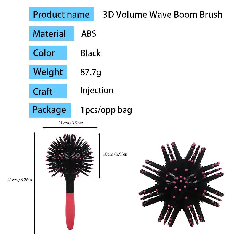Goody Round Plastic Hair Brush 1pcs/opp Bag Package Or Custom Package - - Artisans 3