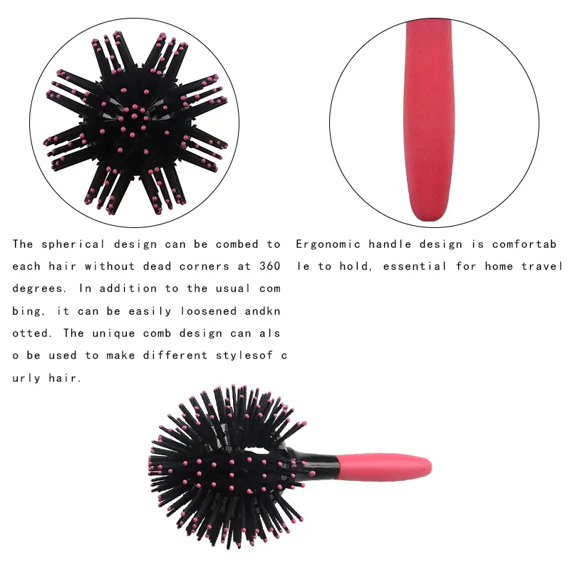 Goody Round Plastic Hair Brush 1pcs/opp Bag Package Or Custom Package - - Artisans 5