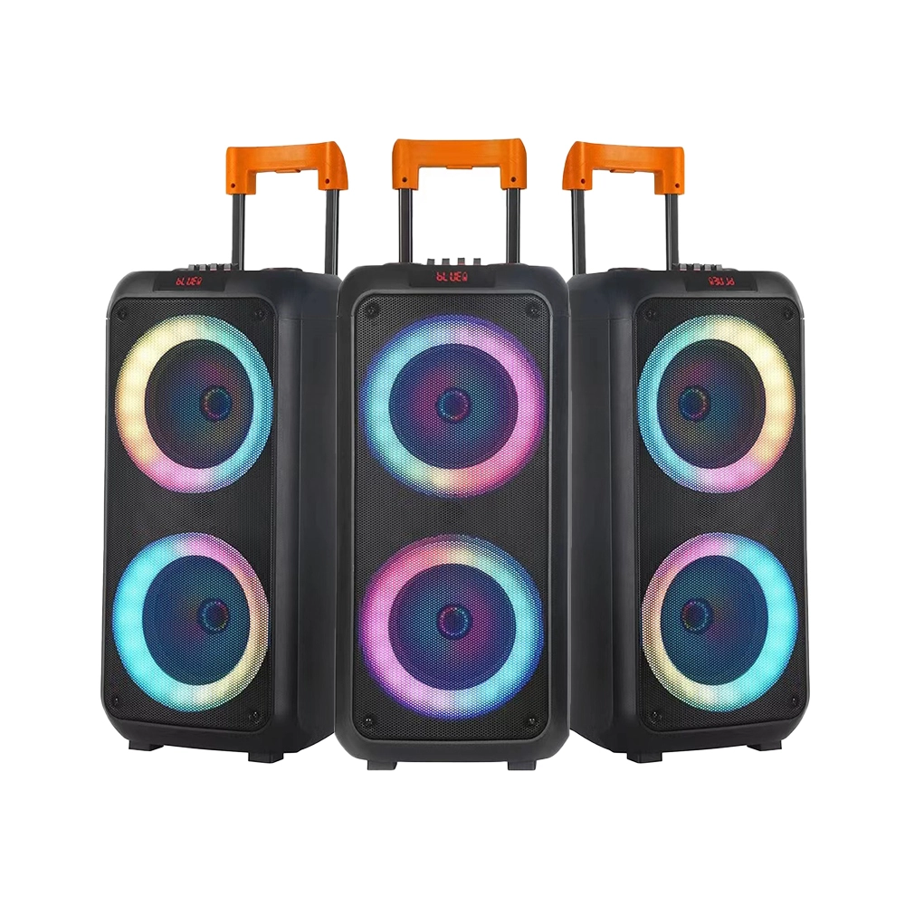 Portable Outdoor 60W Party Boombox Trolley Customizable Audio Professional Karaoke Speakers BT TWS Features Includes Microphone DJ Use BiNKO JF-88-2 1