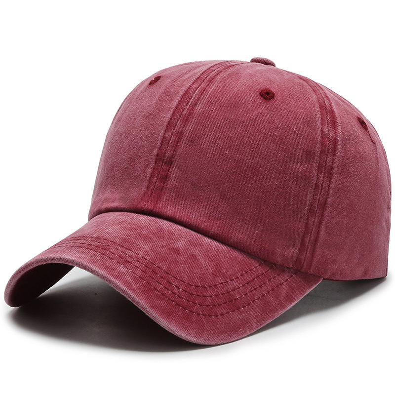 Distressed Washed Retro Solid Color Baseball Cap for Women 8