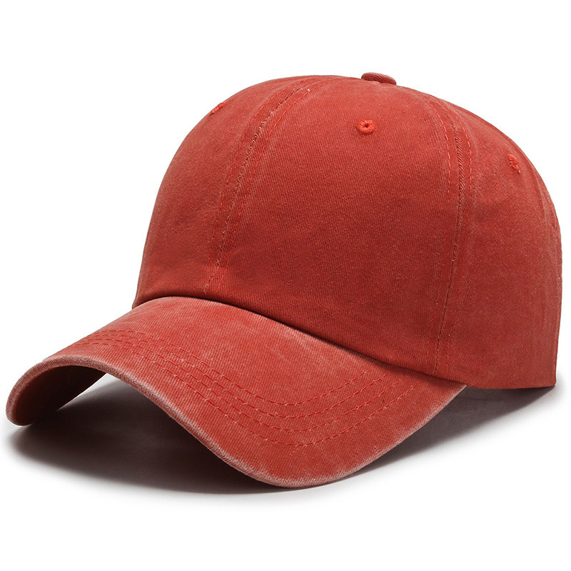 Distressed Washed Retro Solid Color Baseball Cap for Women 9