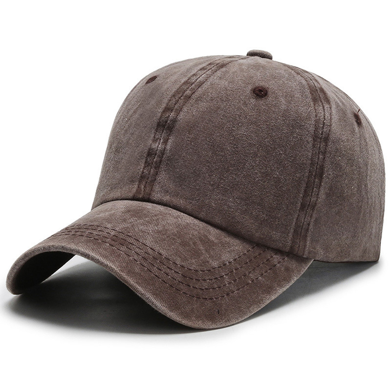 Distressed Washed Retro Solid Color Baseball Cap for Women 11