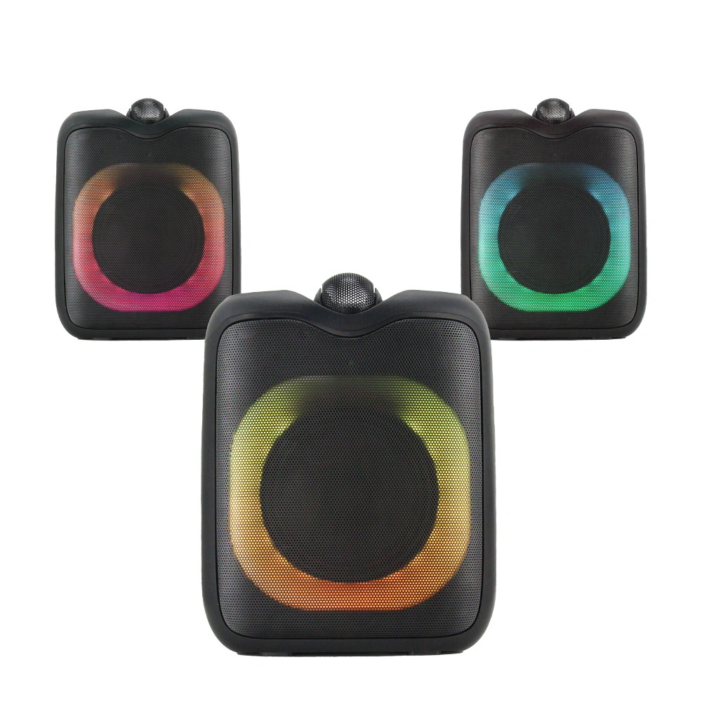 6.5 Inch Coaxial Portable Waterproof Bluetooth Speaker Subwoofer 2.0 RGB Lighting 30W Mini Audio System Cars Computers Smart Plastic For Home/Party/Camping,Gift For Friends,Kids BiNKO YX-06002 1