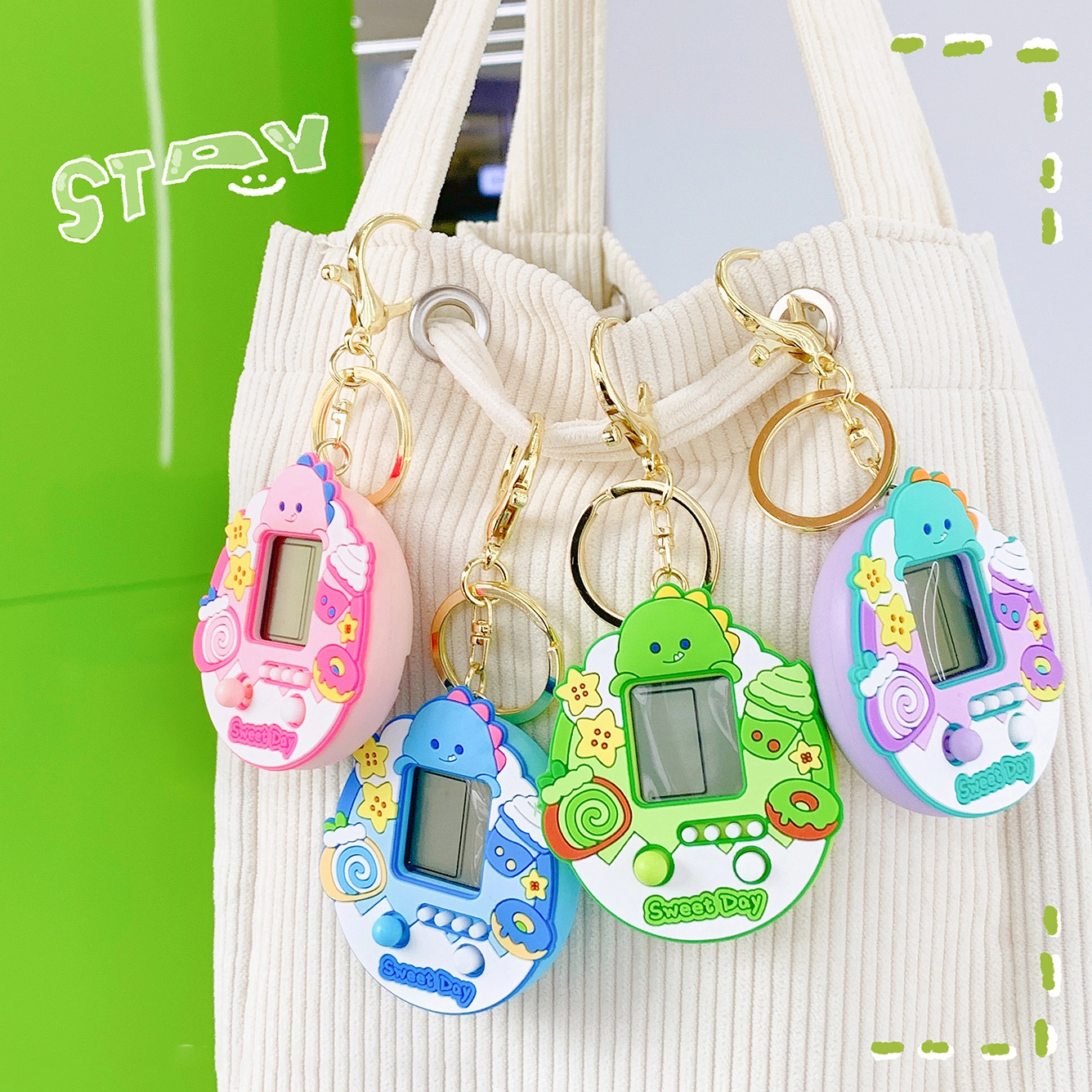 Naughty Little Dinosaur Series Keychain - Little Dinosaur Dessert Game Machine 1