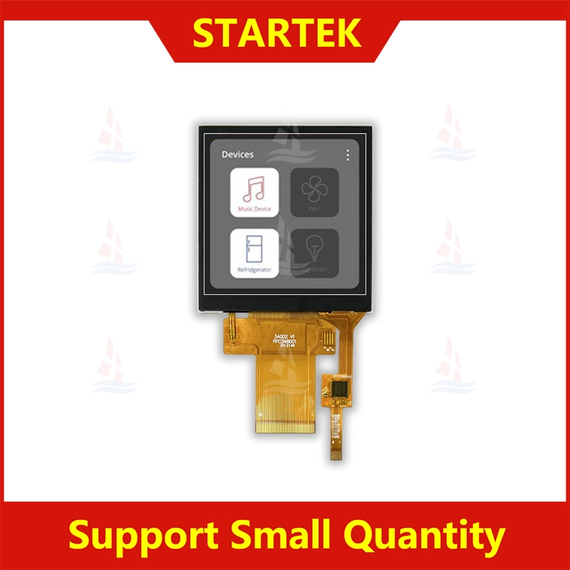 Interfaz SPI/RGB de 3,4 pulgadas LCD cuadrado Industrial legible bajo luz solar IPS de alto brillo con CTP KD034WXFPD002-C001A 1