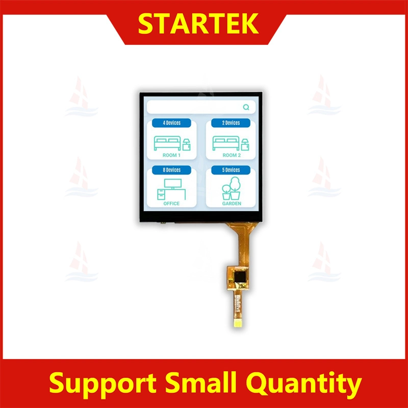 Interfaz LVDS de 3,4 pulgadas LCD cuadrado industrial legible bajo luz solar IPS de alto brillo con CTP KD034WXFLD005-C001A 1
