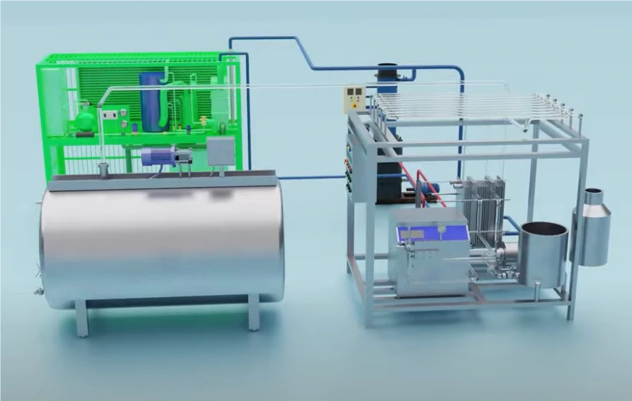 Cadena automática de producción de lácteos y yogur con leche alta productividad 1