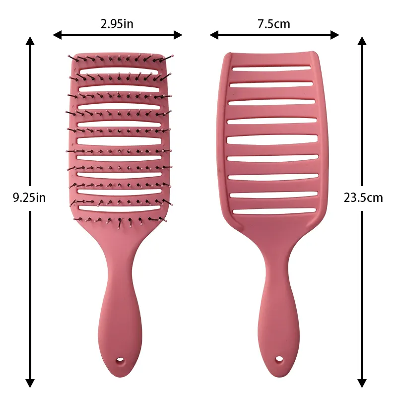 Vented Blow Dry Hair Brush Supply Purple，Green，Black，Rose Red 2