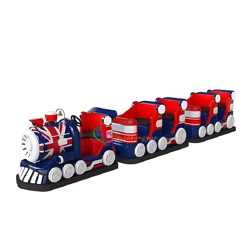 Luxury trackless battery powered trains, riding mini trains, trackless electric amusement trains 1
