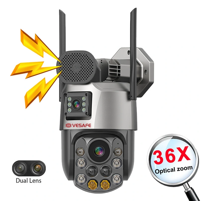 Dual Lens PTZ 36X Zoom CCTV Surveillance Wireless IP Camera 1