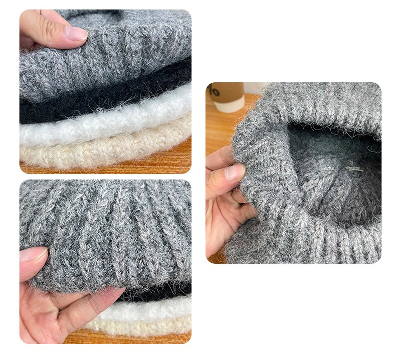 Handgefertigte gehäkelte Damen-Baskenmütze für Herbst/Winter 7