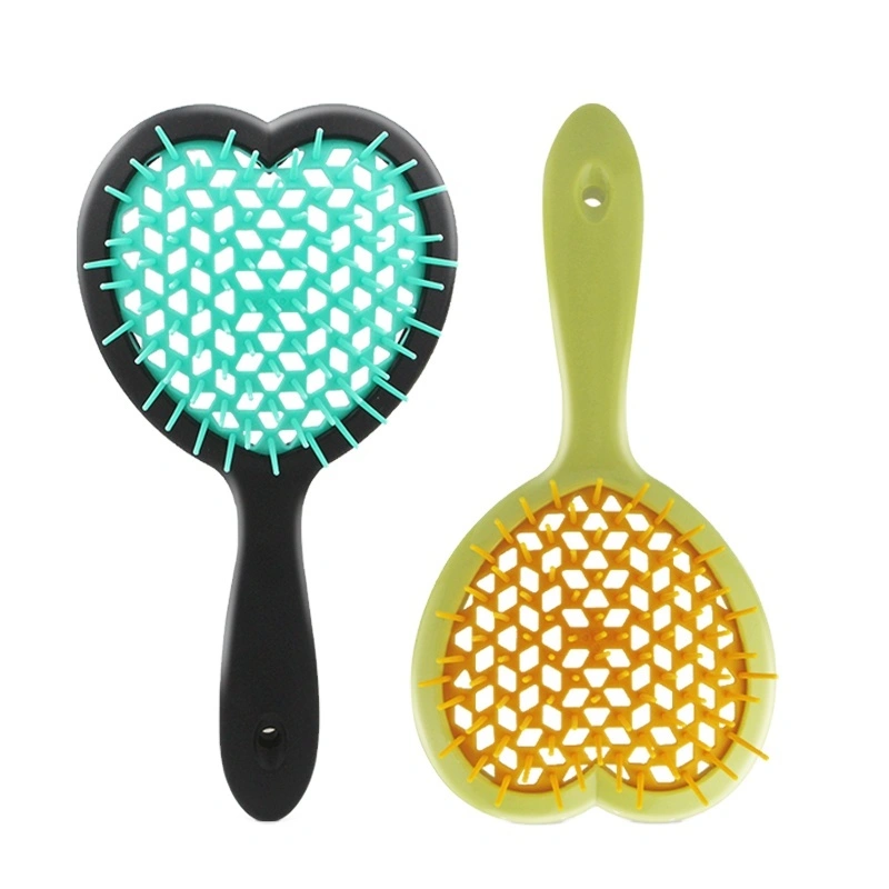 심장 모양의 헤어 브러시 Detangling 헤어 브러시 여성의 곱슬 머리를 위한 부드러운 IntelliFlex 강모 브러시 1