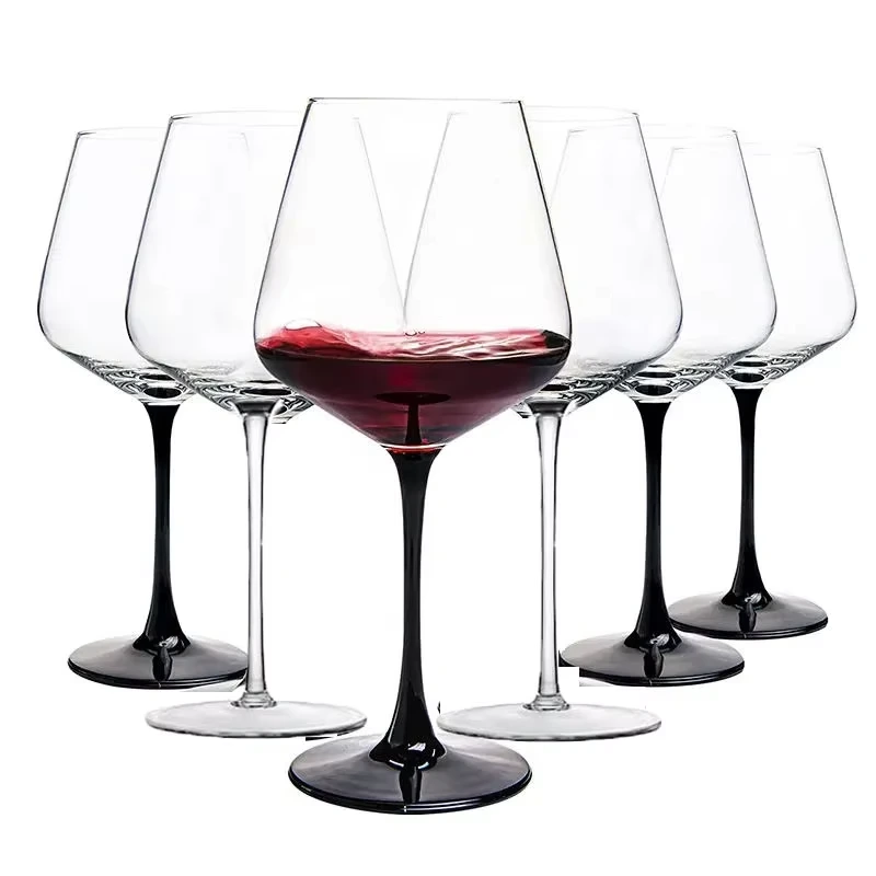 Copo de vinho black tie leve e luxuoso Borgonha Bordéus feito à mão cristal copo de vinho tinto atacado copos de vinho 1