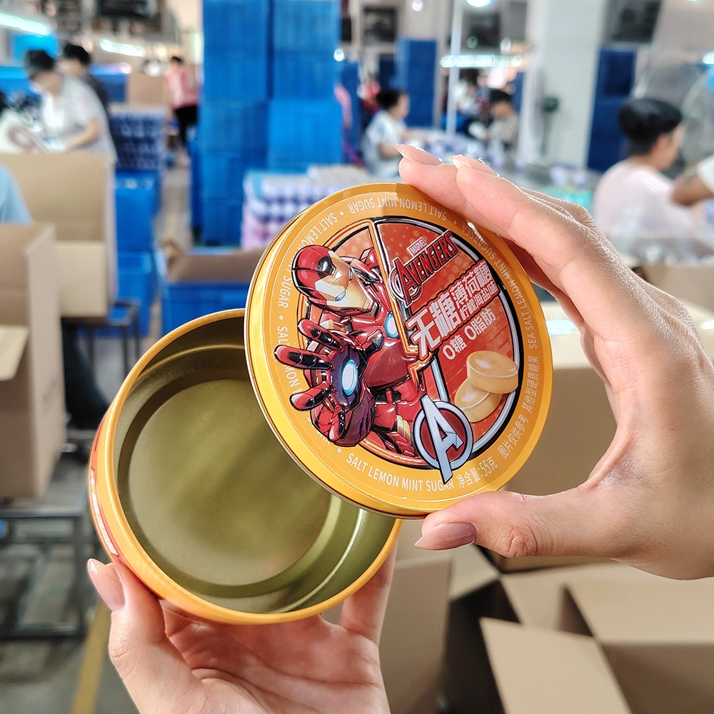 OEM ODM Wholesale Custom Food Grade Round Metal Packaging Biscuit Tin Can Candy Cookie Chocolate Sweet Tin Box 1