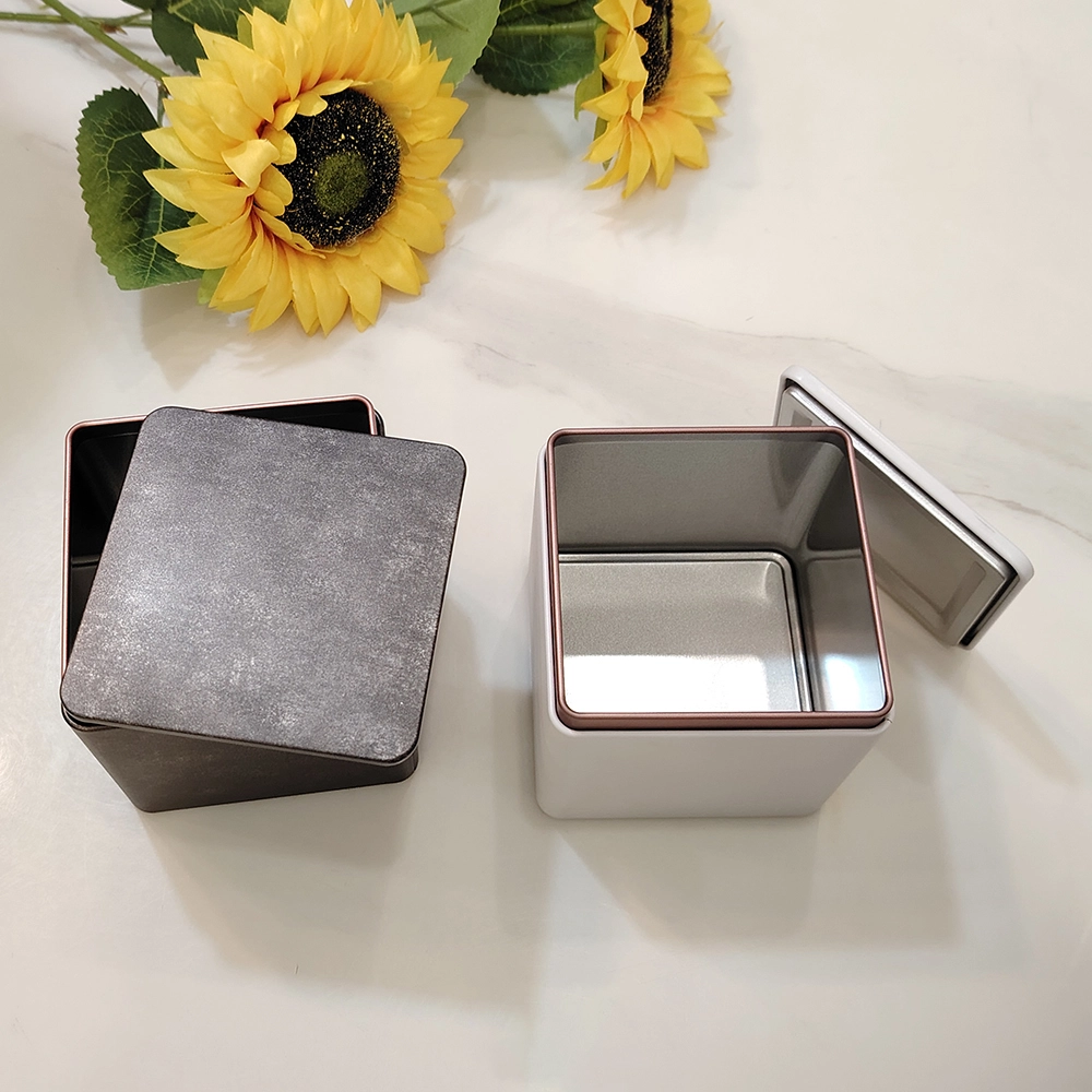 Manufacturer Recyclable ectangular Square Metal Tin Box For Coffee Tea Food Snack Gift Packing Metal Tin Containers 1