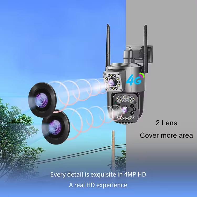 Caméra IP de vidéosurveillance de sécurité 4G à double objectif V380 8