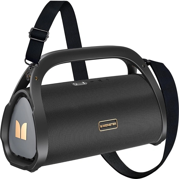 Até 24 horas de reprodução Monster Adventurer Max Boomboxes Bluetooth portáteis Bluetooth com suporte de alça BT/AUX/TF/MIC/Live/Monitor/Karaokê Alto-falante BiNKO BK-MS22101 1