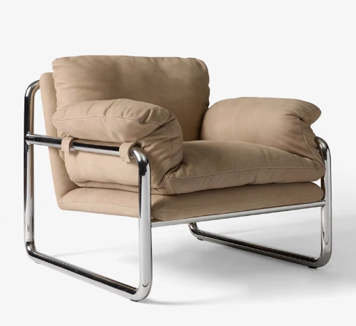 Italian Luxury Single Sofa Chair Creative Metal Contemporary Home Furniture for Living Room Villa Home Office 1