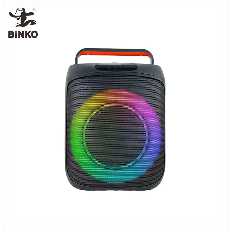 30W Output Power 6.5 Inch RGB Music Player New Portable LED Luminous Handheld Bluetooth Karaoke Speaker for Parties ,Beach,Travel,Camping BiNKO YX-4LJ6060B-1 1