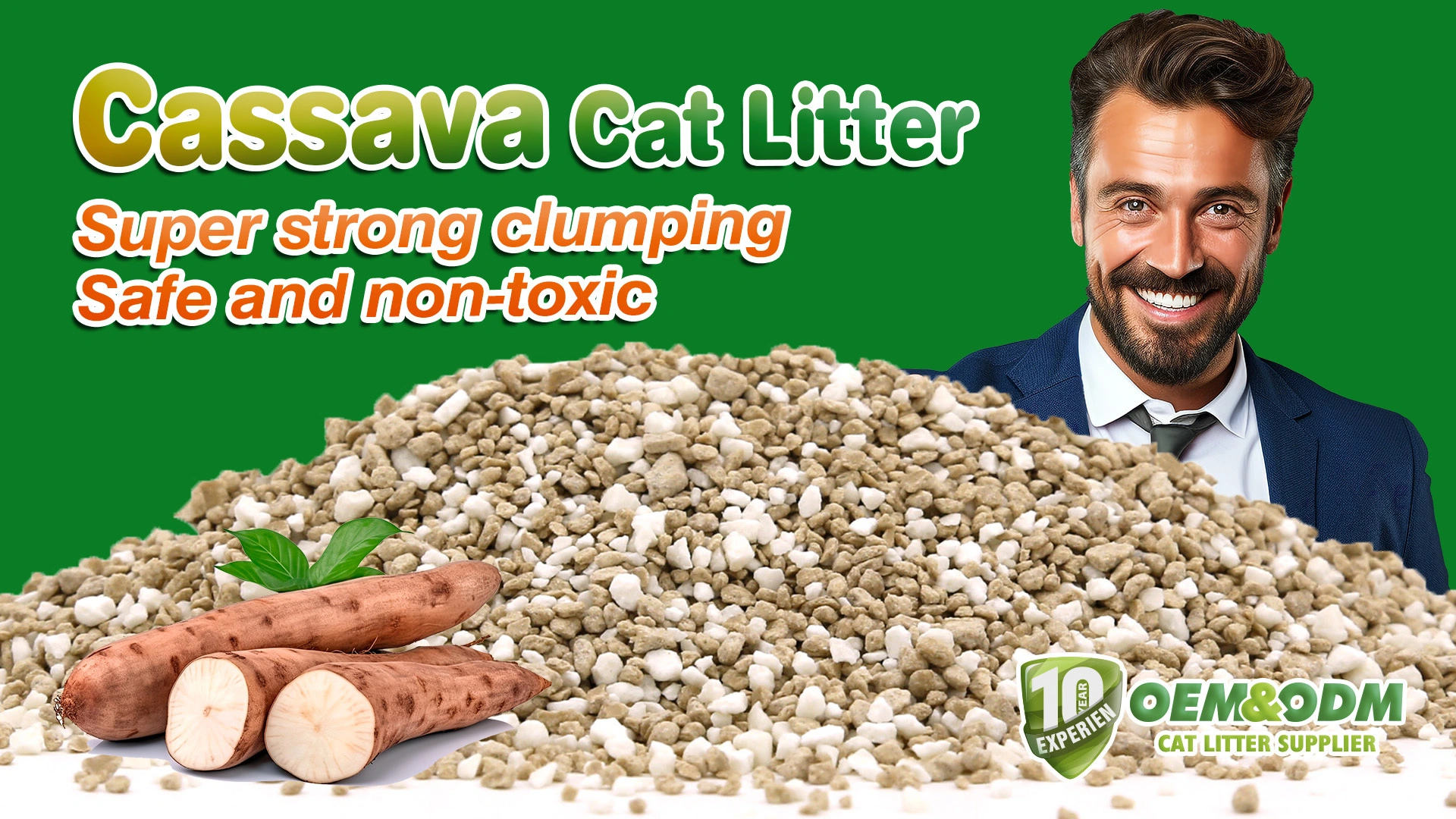 Fabricantes de proveedores de China de arena de arena para gatos de mandioca de aglomeración rápida al por mayor 1