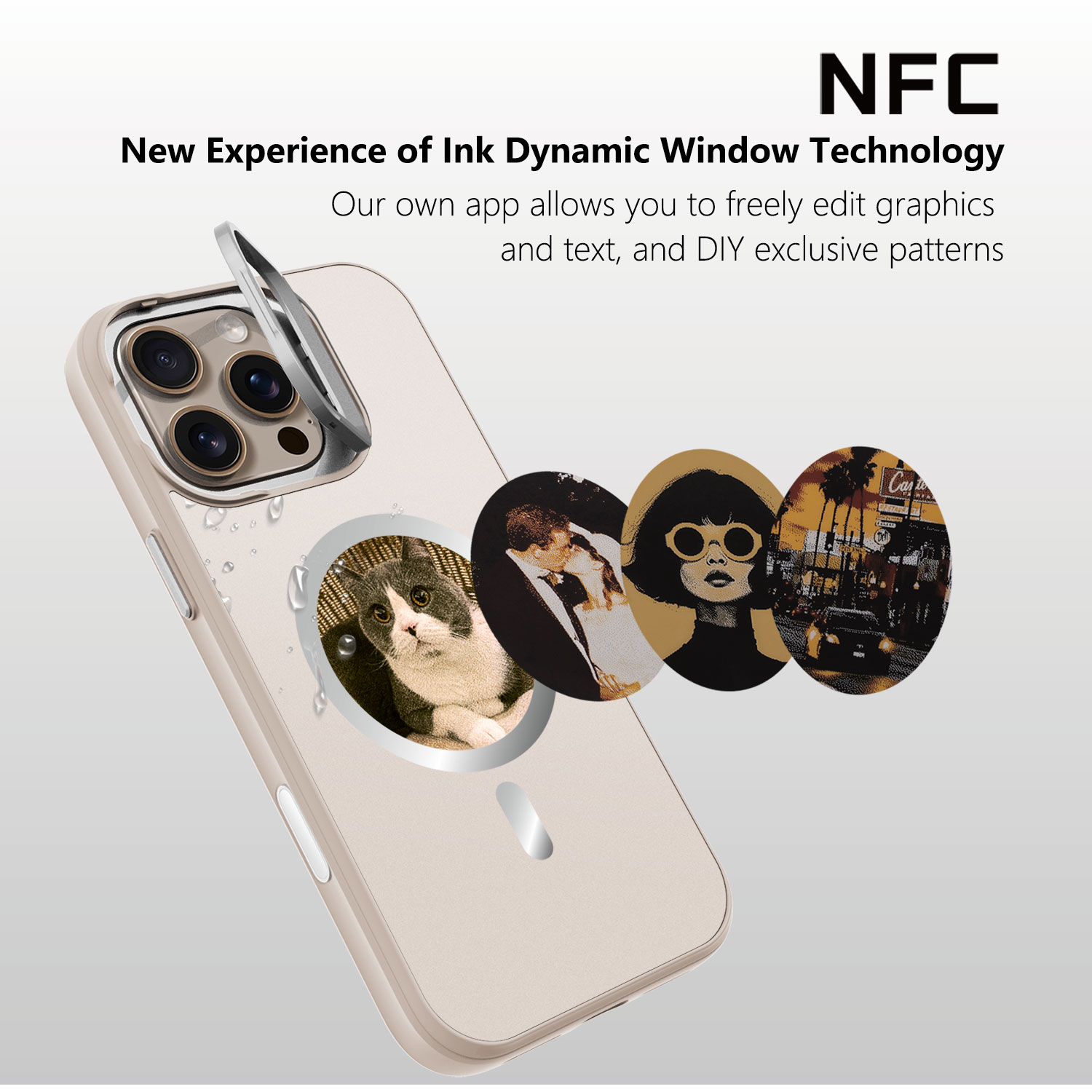 2024 Hot DIY Phone Case Display by NFC Connection for IPhone 16 Pro 4