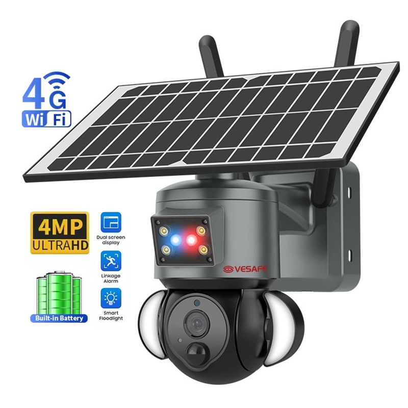 Caméra de sécurité solaire à batterie HD Zoom PIR 1