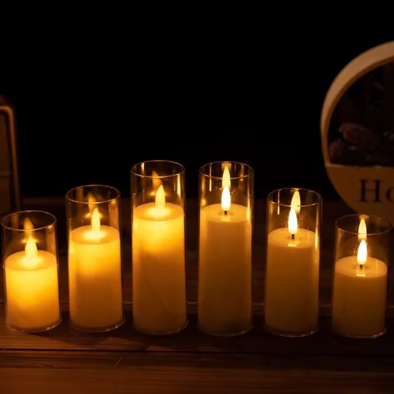 Event Supplies Electronic Candle LED Candlestick Lamp Decoration Artificial Acrylic Birthday Creative Wedding Props Lamp 1