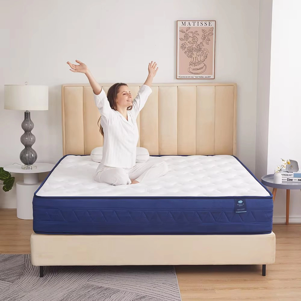 Servizi Materassi a grandezza naturale Queen in memory foam di alta qualità Materasso a molle insacchettate Bonnell per hotel Materasso arrotolabile in scatola JN-H033 1