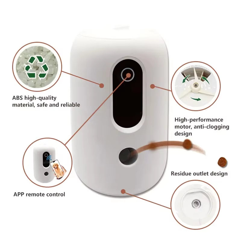 Cámara de seguridad para mascotas 2K, cámara para perros, seguimiento IA y monitoreo de mascotas, vista de 360° con dispensador de golosinas, almacenamiento Local, aplicación de teléfono 1