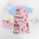 Lanteng Sportswear Swimsuits for Kids Duas peças de roupas de banho aceitáveis ​​para crianças fornecedores de duas peças 4