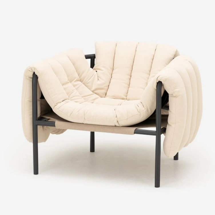 Modern Single Leisure Puffy Lounge Metal Elegant Sofa Chair for Villas Living Room 1