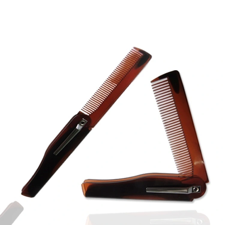Venta Peine herramientas de estilismo barba para hombres y mujeres Clip de bolsillo plegable hecho a mano Belleza del cabello bigote 1