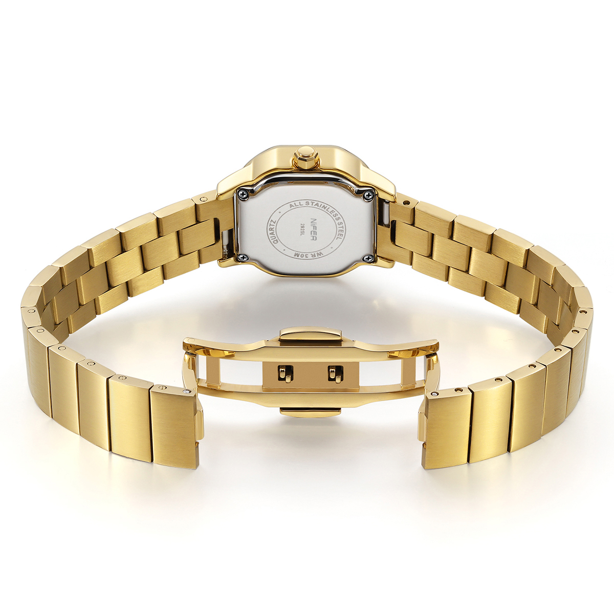 Relógios pequenos de luxo para mulheres minimalista ultrafino pulseira de moda relógio de aço inoxidável 3